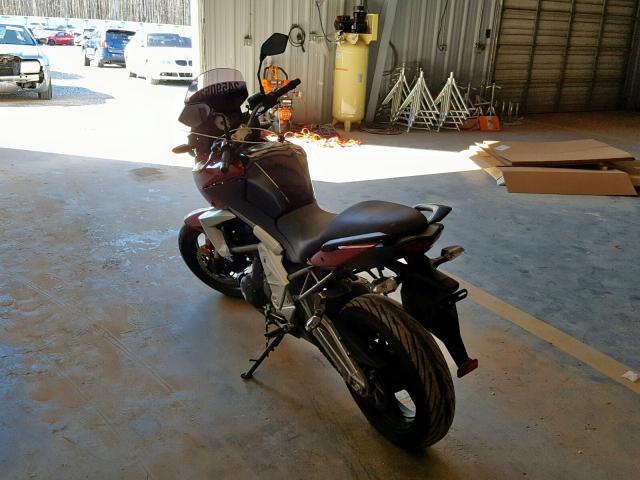 JKALEEC10BDA02369 - 2011 KAWASAKI LE650 C BURGUNDY photo 3