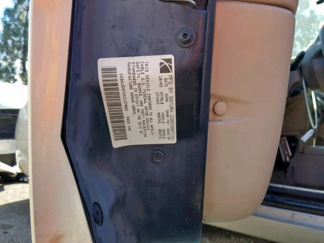 1G8AJ54F24Z137062 - 2004 SATURN ION LEVEL BEIGE photo 10