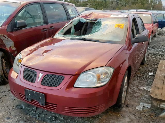 1G2AR55H897233865 - 2009 PONTIAC G5 RED photo 2