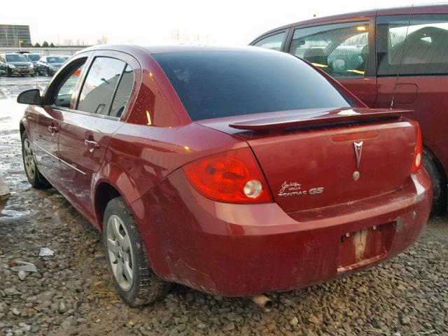 1G2AR55H897233865 - 2009 PONTIAC G5 RED photo 3