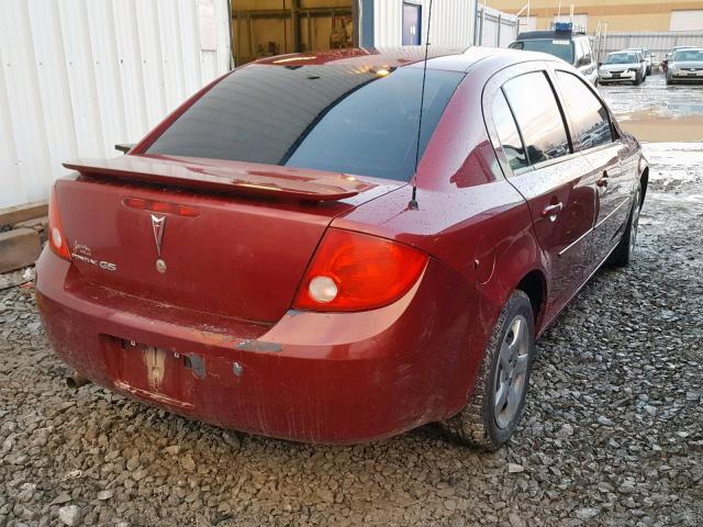 1G2AR55H897233865 - 2009 PONTIAC G5 RED photo 4