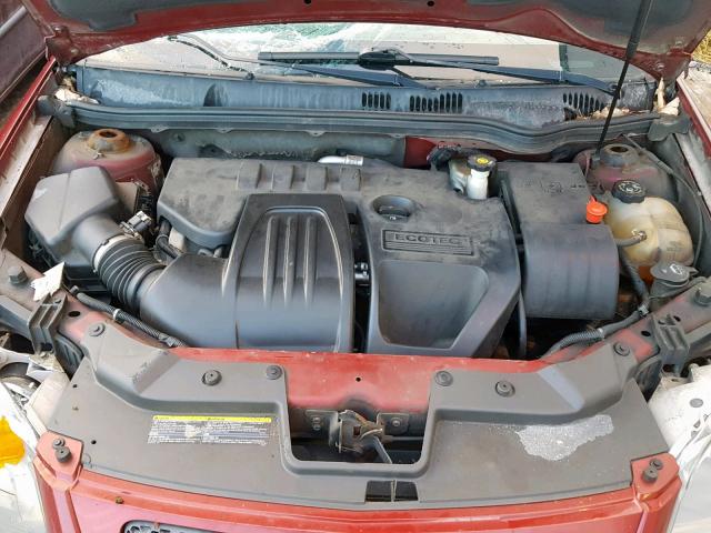 1G2AR55H897233865 - 2009 PONTIAC G5 RED photo 7