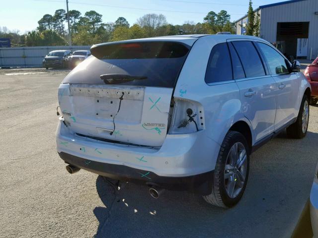 2FMDK3KC2EBA32583 - 2014 FORD EDGE LIMIT WHITE photo 4