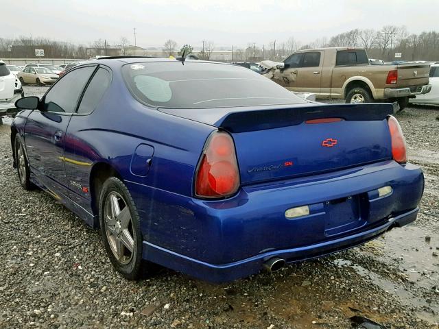 2G1WZ151859186819 - 2005 CHEVROLET MONTE CARL BLUE photo 3