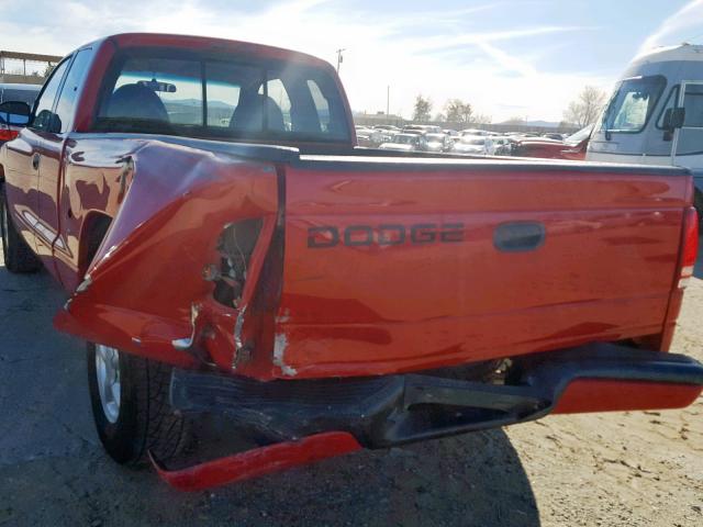 1B7GL22Y4XS113324 - 1999 DODGE DAKOTA RED photo 9