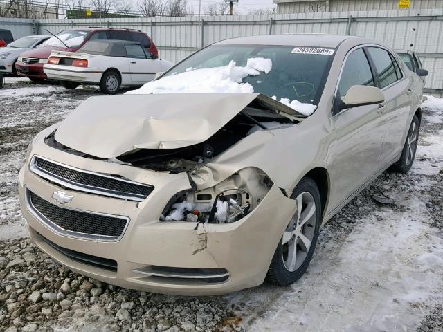 1G1ZC5EU3BF161314 - 2011 CHEVROLET MALIBU 1LT BEIGE photo 2