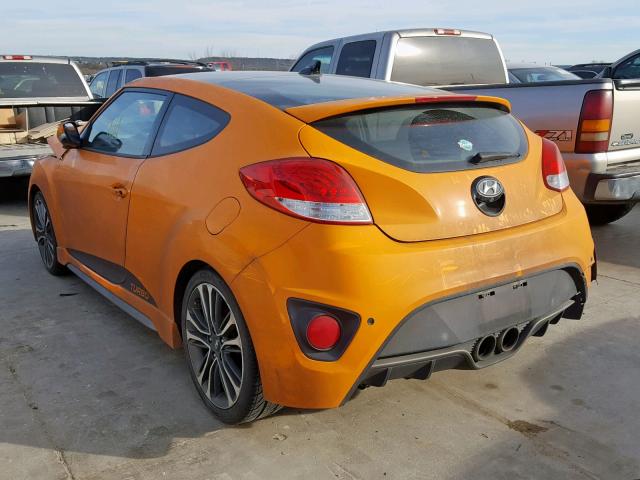 KMHTC6AE8GU290097 - 2016 HYUNDAI VELOSTER T ORANGE photo 3