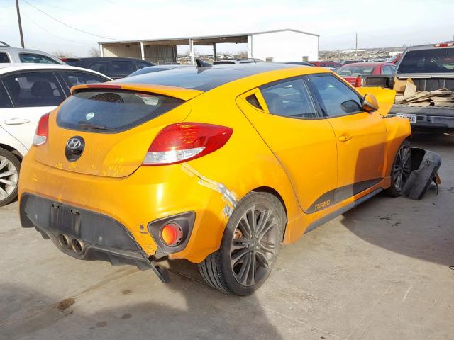 KMHTC6AE8GU290097 - 2016 HYUNDAI VELOSTER T ORANGE photo 4