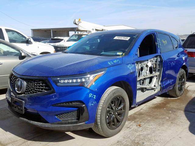 5J8TC1H62KL004217 - 2019 ACURA RDX BLUE photo 2