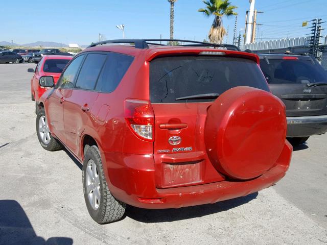 JTMBD31V876030864 - 2007 TOYOTA RAV4 LIMIT RED photo 3