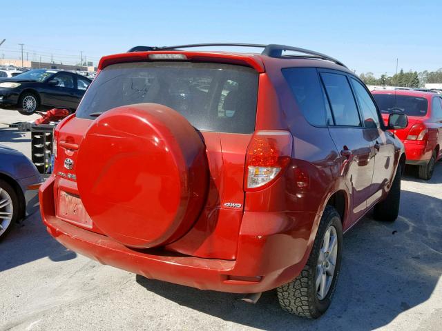 JTMBD31V876030864 - 2007 TOYOTA RAV4 LIMIT RED photo 4