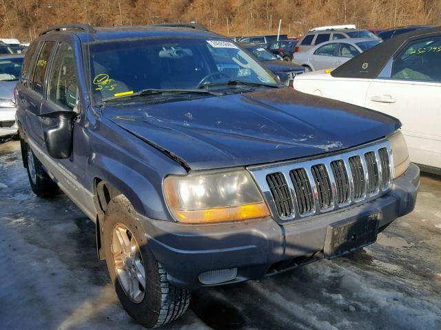 1J8GW48N12C182306 - 2002 JEEP GRAND CHER BLUE photo 1