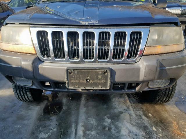 1J8GW48N12C182306 - 2002 JEEP GRAND CHER BLUE photo 7