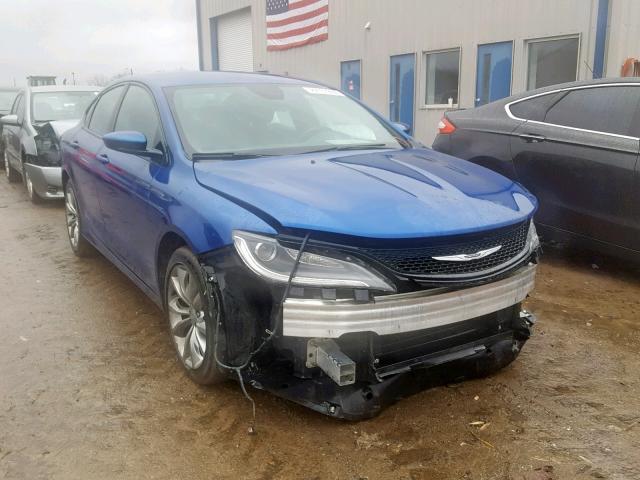 1C3CCCBBXFN583147 - 2015 CHRYSLER 200 S BLUE photo 1