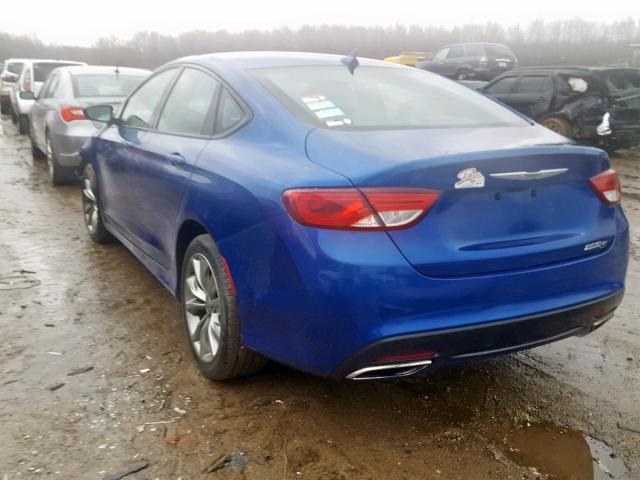 1C3CCCBBXFN583147 - 2015 CHRYSLER 200 S BLUE photo 3