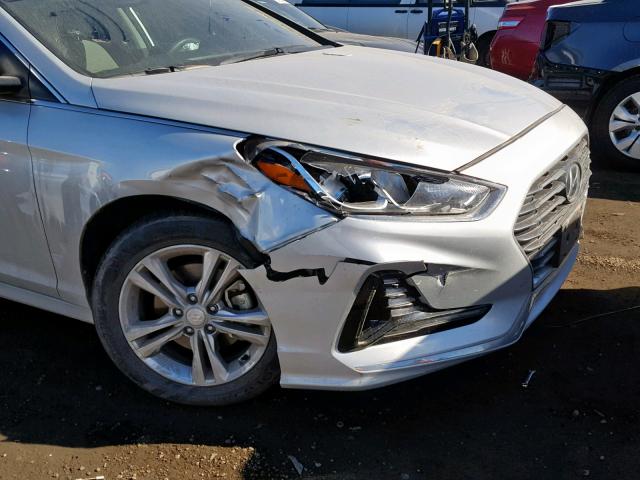 5NPE34AF2JH597518 - 2018 HYUNDAI SONATA SPO SILVER photo 9