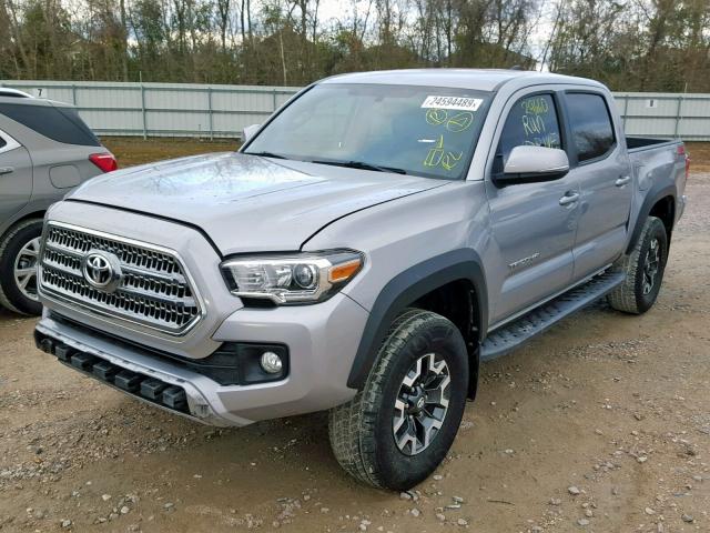 5TFCZ5AN9HX074305 - 2017 TOYOTA TACOMA DOU ვერცხლისფერი ფოტო 2