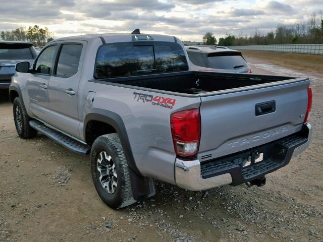 5TFCZ5AN9HX074305 - 2017 TOYOTA TACOMA DOU ვერცხლისფერი ფოტო 3