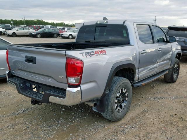 5TFCZ5AN9HX074305 - 2017 TOYOTA TACOMA DOU ვერცხლისფერი ფოტო 4