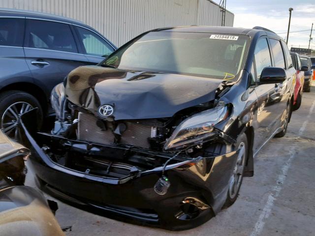 5TDXZ3DCXHS875718 - 2017 TOYOTA SIENNA SE BLACK photo 2