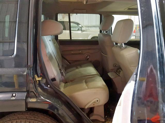 1J8HG58206C276437 - 2006 JEEP COMMANDER BLACK photo 6