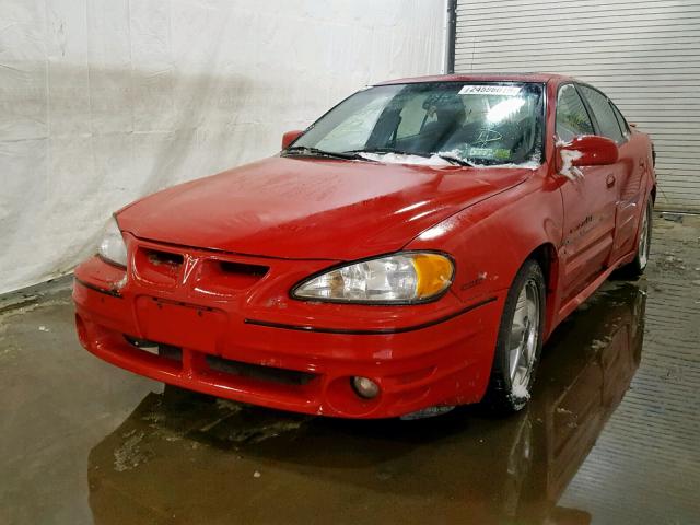 1G2NW52E6YM740249 - 2000 PONTIAC GRAND AM G RED photo 2