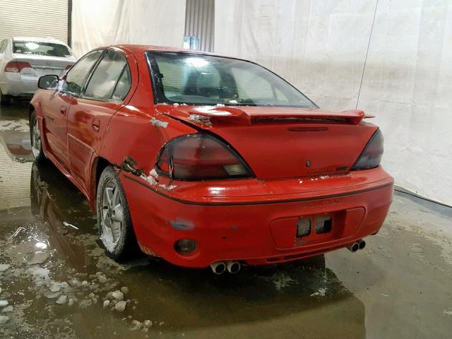 1G2NW52E6YM740249 - 2000 PONTIAC GRAND AM G RED photo 3