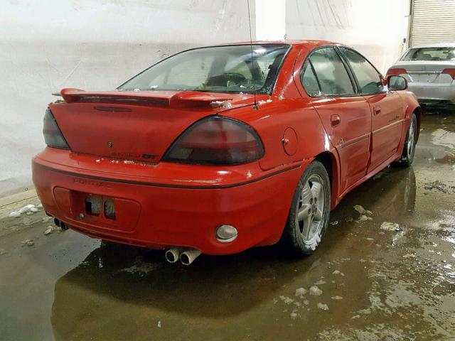 1G2NW52E6YM740249 - 2000 PONTIAC GRAND AM G RED photo 4