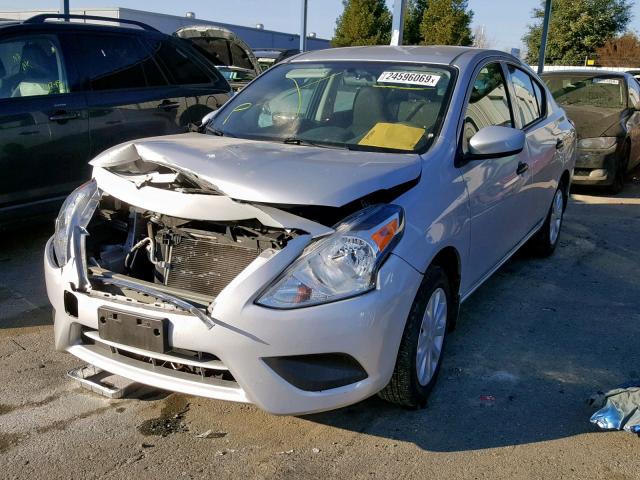 3N1CN7AP9HL850617 - 2017 NISSAN VERSA S SILVER photo 2