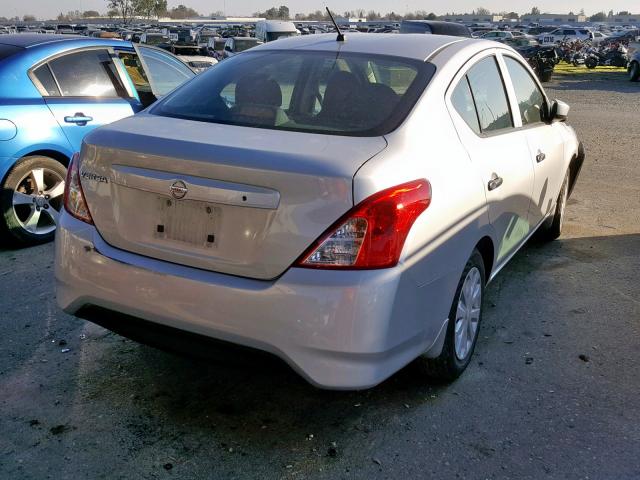 3N1CN7AP9HL850617 - 2017 NISSAN VERSA S SILVER photo 4