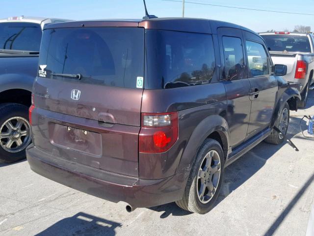 5J6YH18957L013799 - 2007 HONDA ELEMENT SC BURGUNDY photo 4