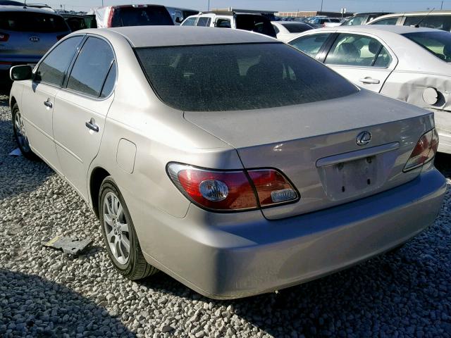 JTHBA30G145021726 - 2004 LEXUS ES 330 GOLD photo 3