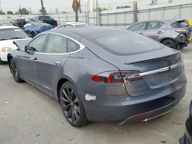 5YJSA1CP3DFP07993 - 2013 TESLA MODEL S GRAY photo 3