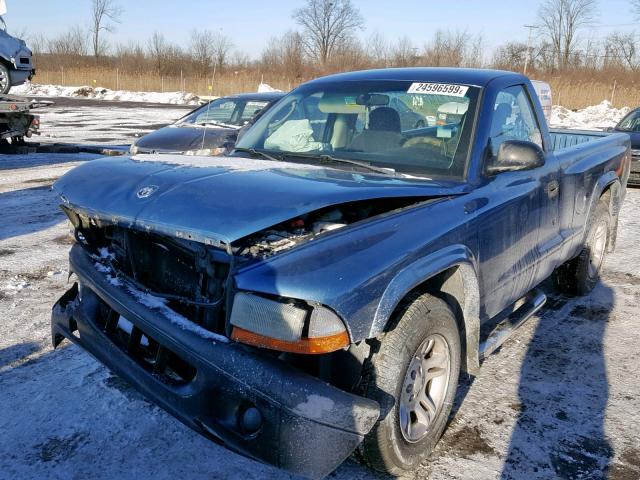 1D7FL16K24S699129 - 2004 DODGE DAKOTA SXT RED photo 2