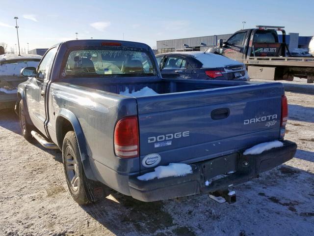 1D7FL16K24S699129 - 2004 DODGE DAKOTA SXT RED photo 3