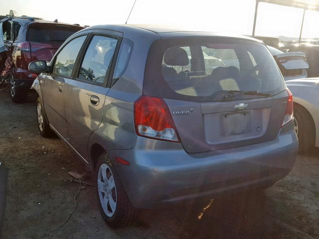KL1TD666X8B148082 - 2008 CHEVROLET AVEO BASE Сұр фото 3