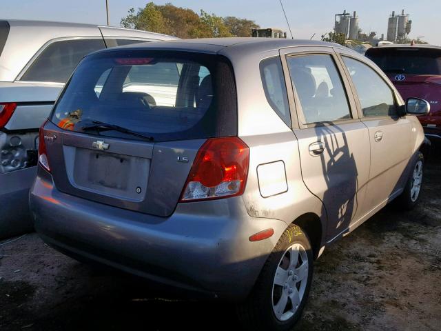 KL1TD666X8B148082 - 2008 CHEVROLET AVEO BASE Сұр фото 4