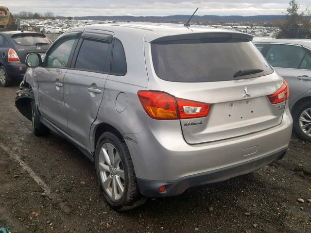 4A4AR3AU1DE010969 - 2013 MITSUBISHI OUTLANDER SILVER photo 3