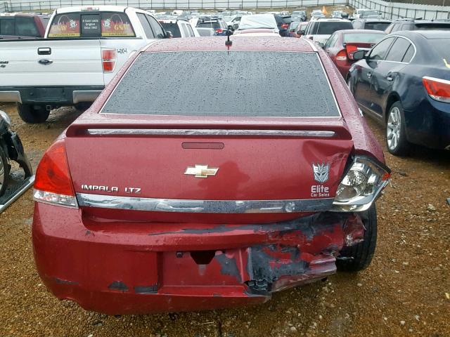 2G1WU581069381123 - 2006 CHEVROLET IMPALA LTZ BURGUNDY photo 9