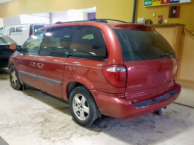 1D4GP45RX5B379841 - 2005 DODGE CARAVAN SX RED photo 3