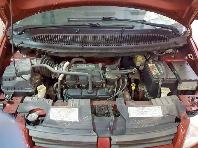 1D4GP45RX5B379841 - 2005 DODGE CARAVAN SX RED photo 7