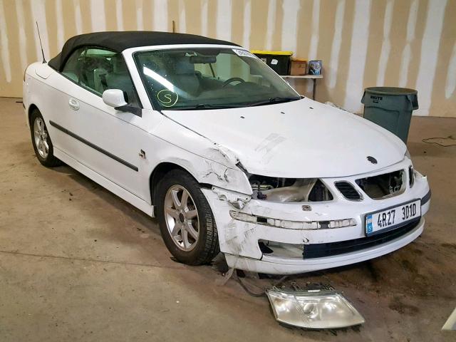 YS3FD79Y676004053 - 2007 SAAB 9-3 2.0T WHITE photo 1