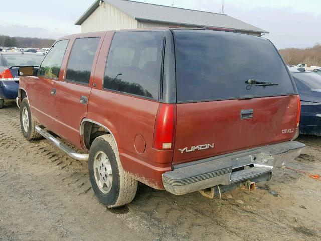 1GKEK13R6WJ710303 - 1998 GMC YUKON BROWN photo 3