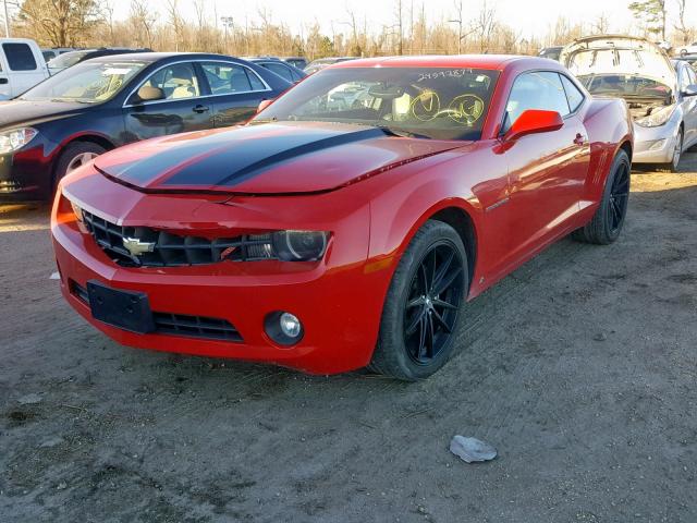 2G1FC1EV3A9143794 - 2010 CHEVROLET CAMARO LT RED photo 2