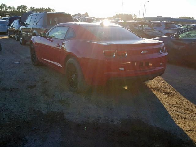 2G1FC1EV3A9143794 - 2010 CHEVROLET CAMARO LT RED photo 3