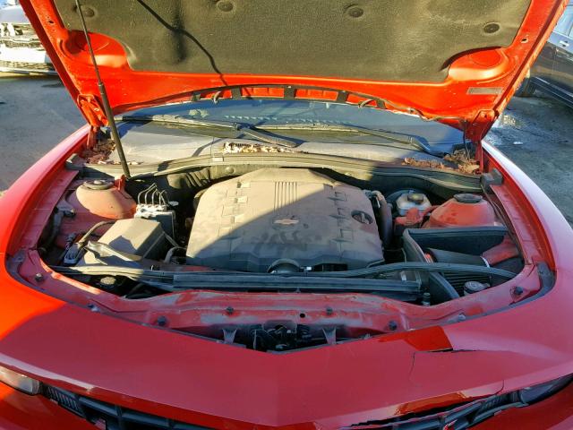 2G1FC1EV3A9143794 - 2010 CHEVROLET CAMARO LT RED photo 7