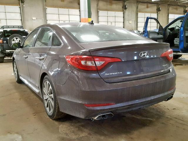 5NPE34AF3FH117168 - 2015 HYUNDAI SONATA SPO BROWN photo 3