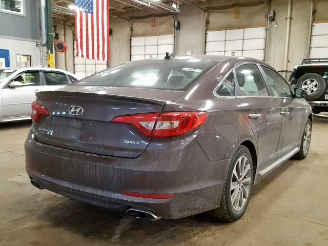 5NPE34AF3FH117168 - 2015 HYUNDAI SONATA SPO BROWN photo 4