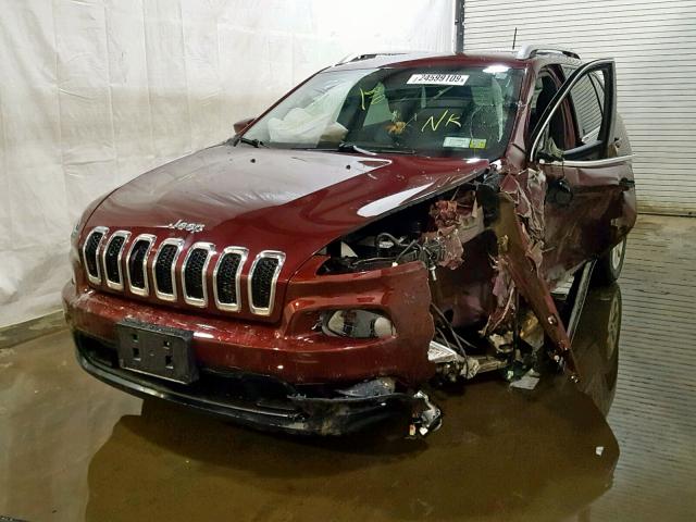 1C4PJMLX5JD601507 - 2018 JEEP CHEROKEE L MAROON photo 2