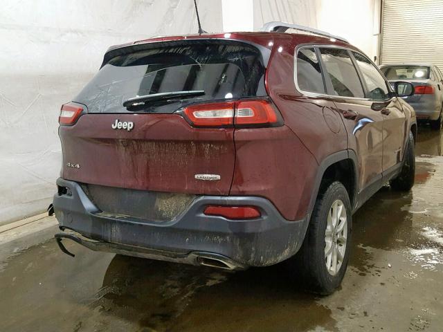 1C4PJMLX5JD601507 - 2018 JEEP CHEROKEE L MAROON photo 4